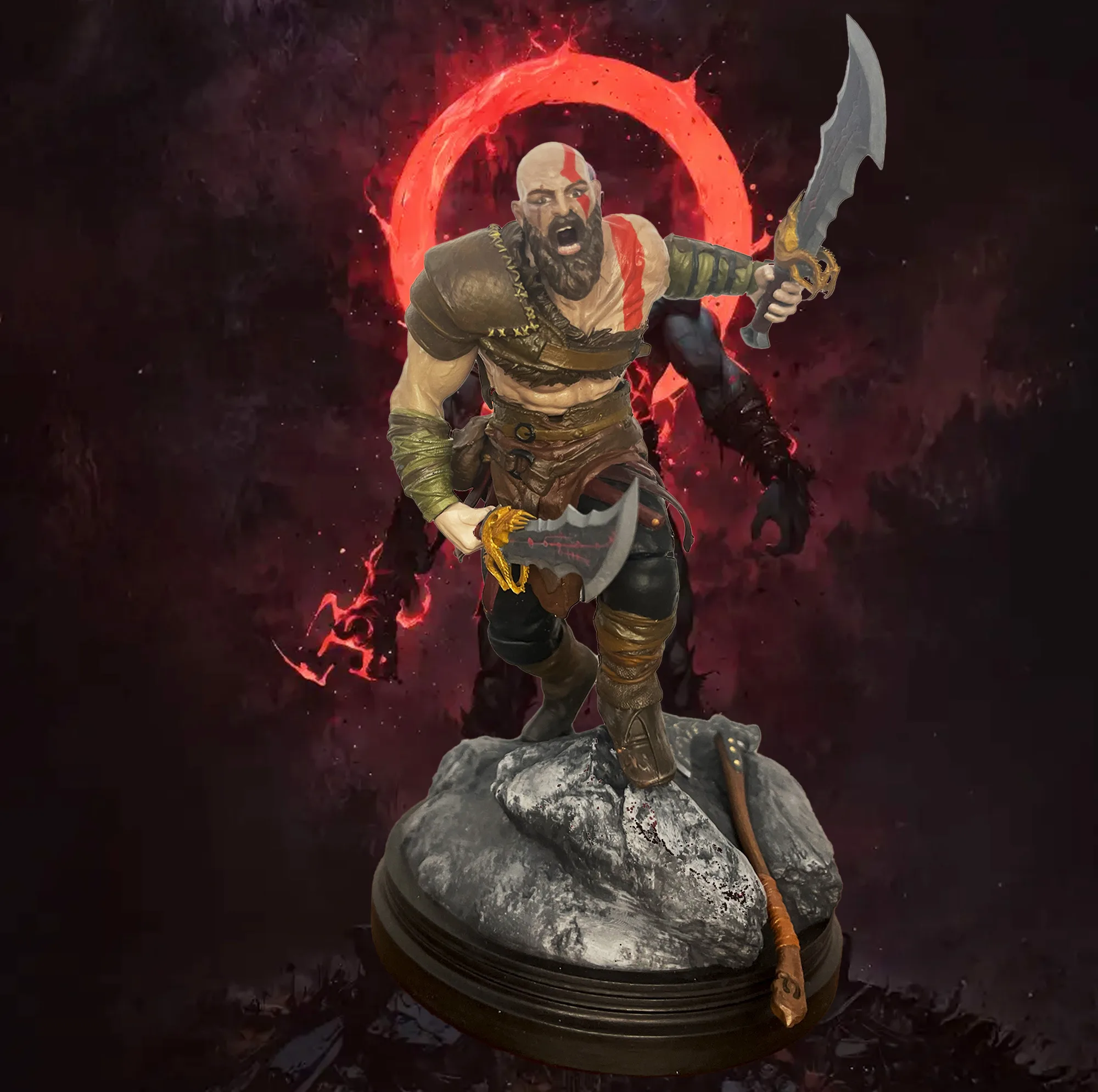 فیگور کراتوس مدل God of War طرح Battle Ready ارتفاع ۱۸ سانتیمتر