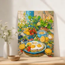 بازی آموزشی مدل تابلو نقاشی و رنگ آمیزی طرح طعم صبح