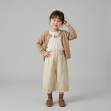 شلوار دخترانه لینن ژاکید مدل مایلا