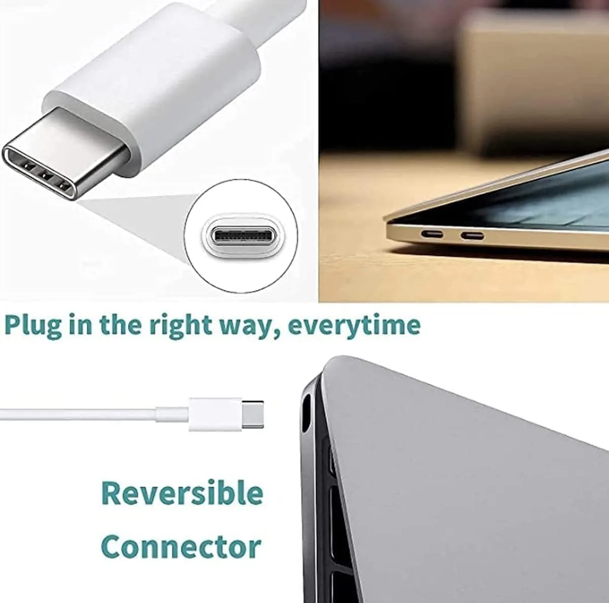 شارژر لپ تاپ ۲۰ ولت 3.۲۵ آمپر مدل 61W USB-C