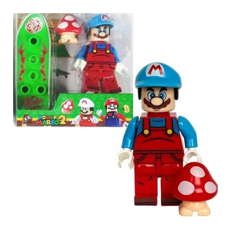 اکشن فیگور طرح ماریو مدل mario 32-23 ارتفاع 8 سانتیمتر مجموعه 6 عددی