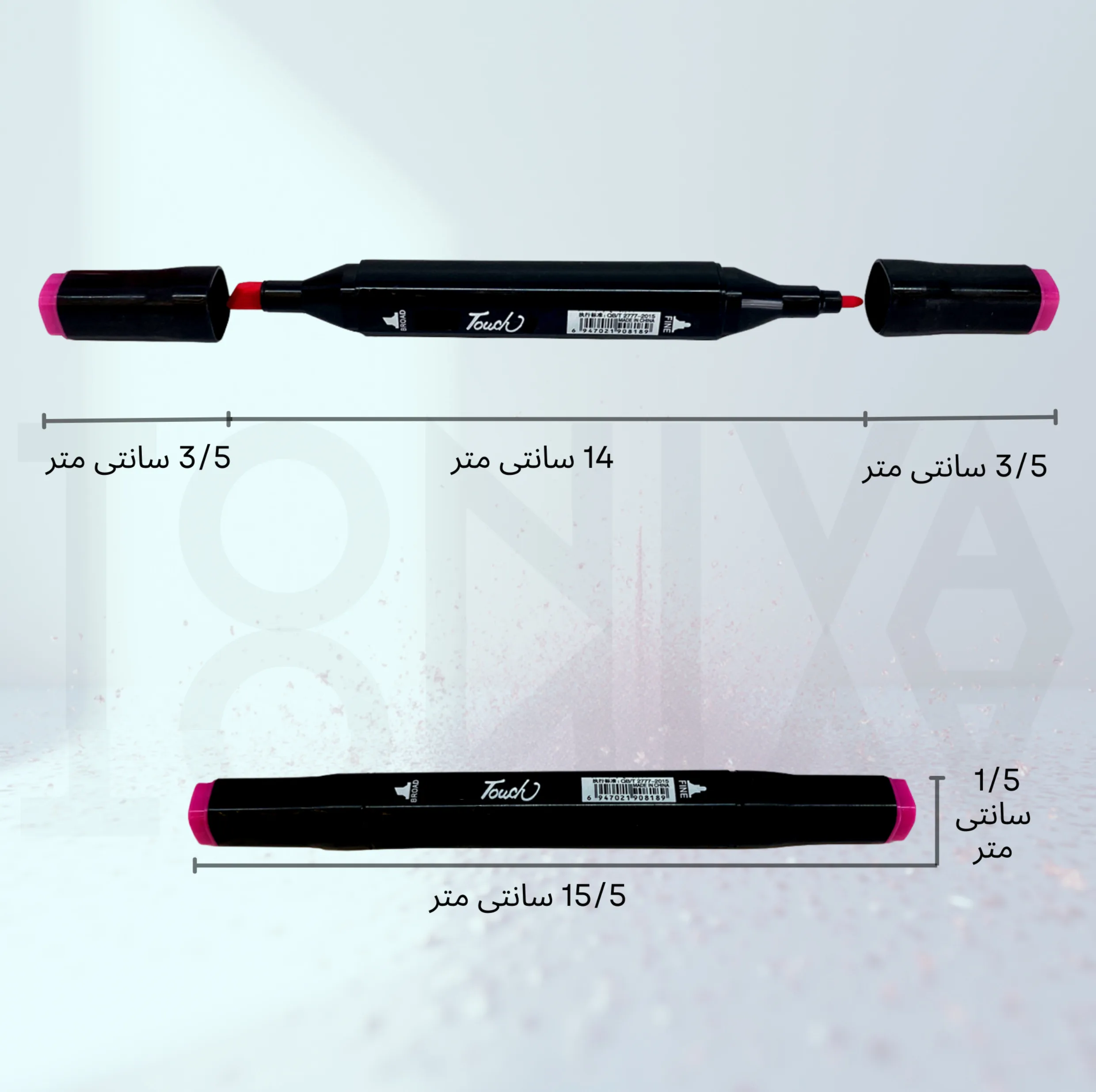 ماژیک راندو تونیوا مدل Touch 36 به همراه محلول احیای ماژیک مجموعه ۳۶ عددی