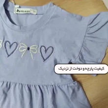 پیراهن آستین کوتاه یقه گرد دخترانه یلکیدز مدل تابستانه