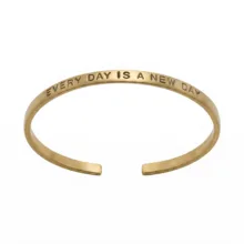 بنگل مدل برنجی طرح EVERY DAY IS A NEW DAY