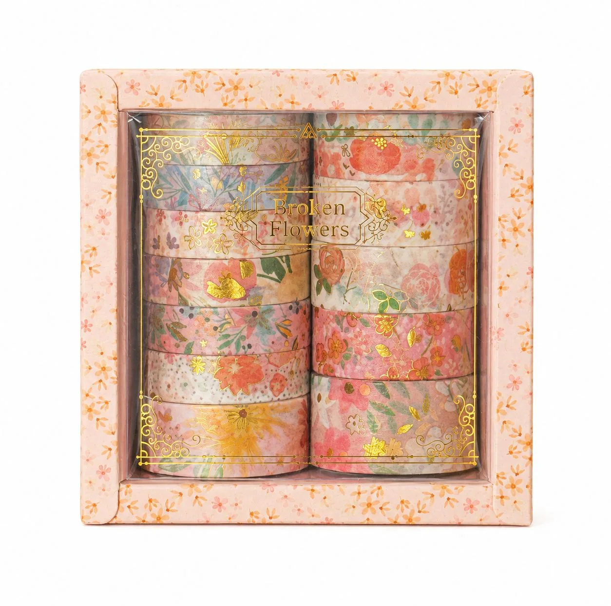 چسب کاغذی مدل Golden Botanical عرض 2 سانتی متر بسته 12 عددی