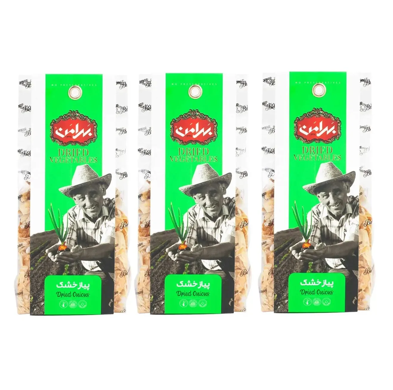 پیاز خشک بهرامن - 80 گرم مجموعه 3 عددی
