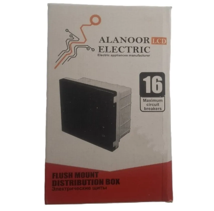 جعبه فیوز 16عددی آلانور الکتریک مدل توکار طرح LCD