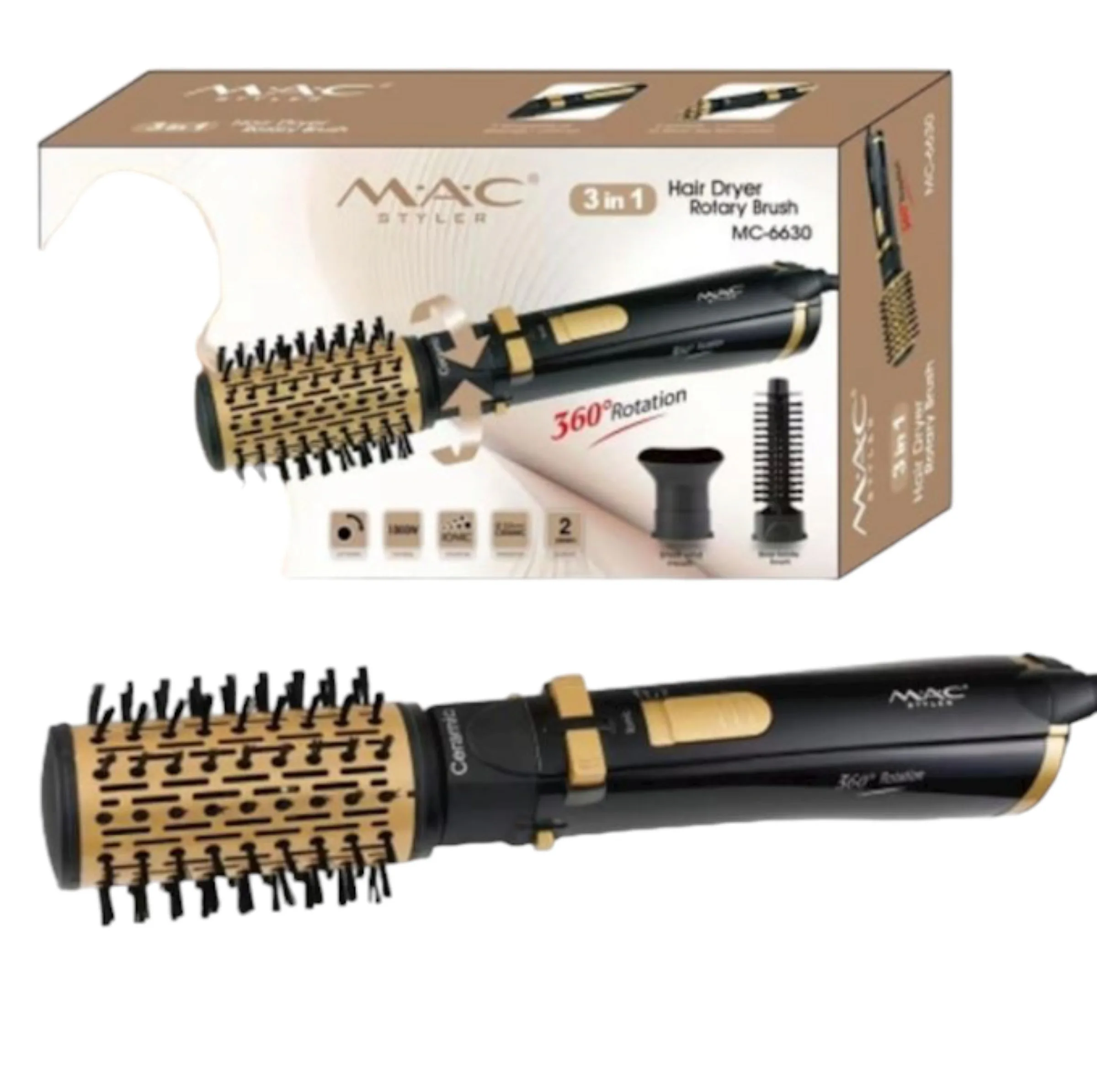 سشوار برس دار چرخشی مک استایلر مدل mc-6630
