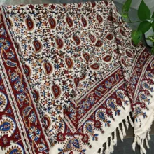 رومیزی قلمکار مدل بته جقه اصفهان سایز 100*100
