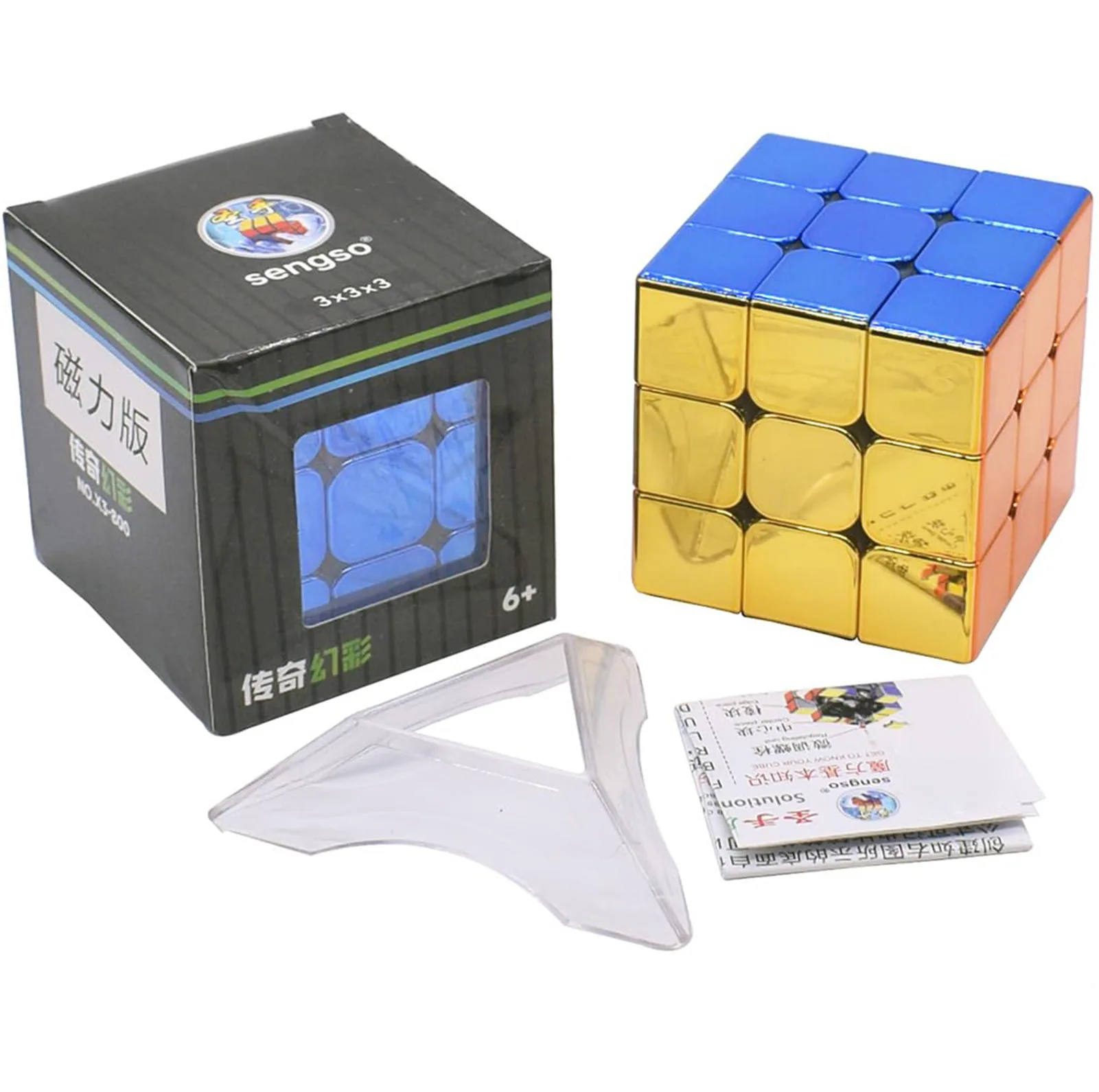 مکعب روبیک شنگ شو مدل متالیک مگنت 3×3 Sengso Magnetic Metallic