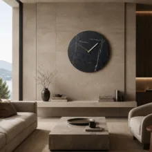 ساعت دیواری سنگی عقربه‌ای بدون نشانگر ایکس پروداکتس مدل Silenzio Milano