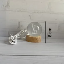 چراغ رومیزی مدل گوی شیشه ای گوزن