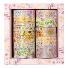 چسب کاغذی مدل Floral عرض 2 سانتی متر بسته 12 عددی
