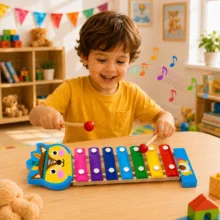بازی آموزشی بلز سمید مدل هشت نت چوبی طرح گربه