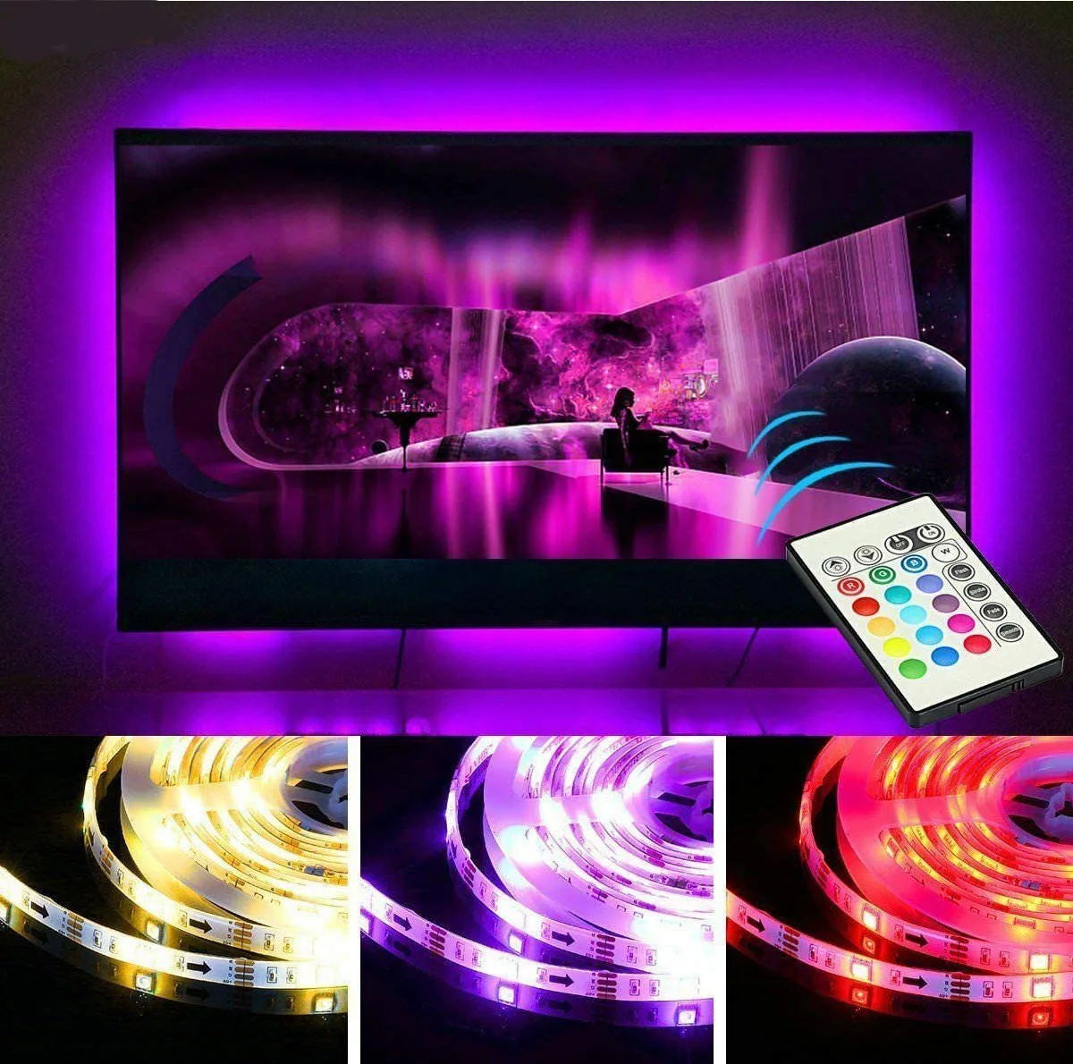 ریسه ال ای دی مدل one star Tv RGB طول 2.8 متر