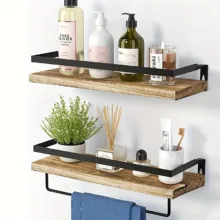 شلف دیواری مدل Wooden بسته 2 عددی
