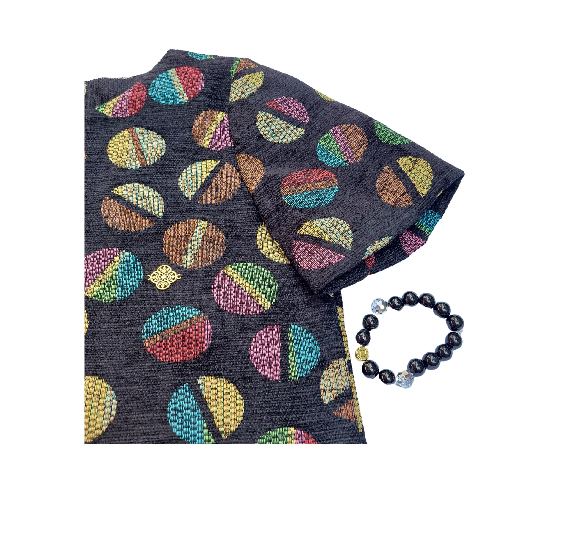 پیراهن آستین کوتاه یقه گرد دخترانه مدل رنگین کمان