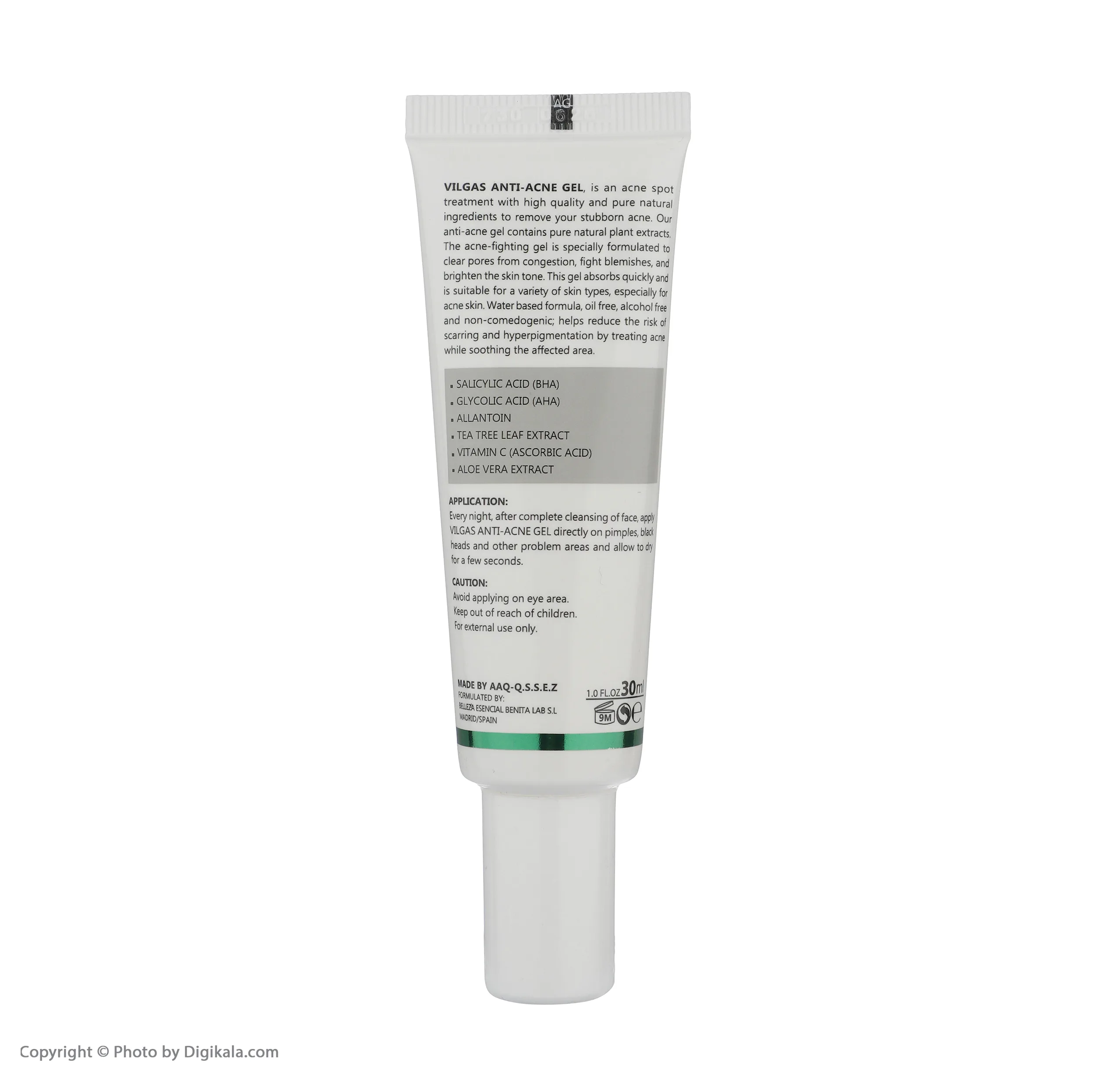 ژل ضد جوش ویلگاس مدل EXFOLIATING حجم 30 میلی لیتر