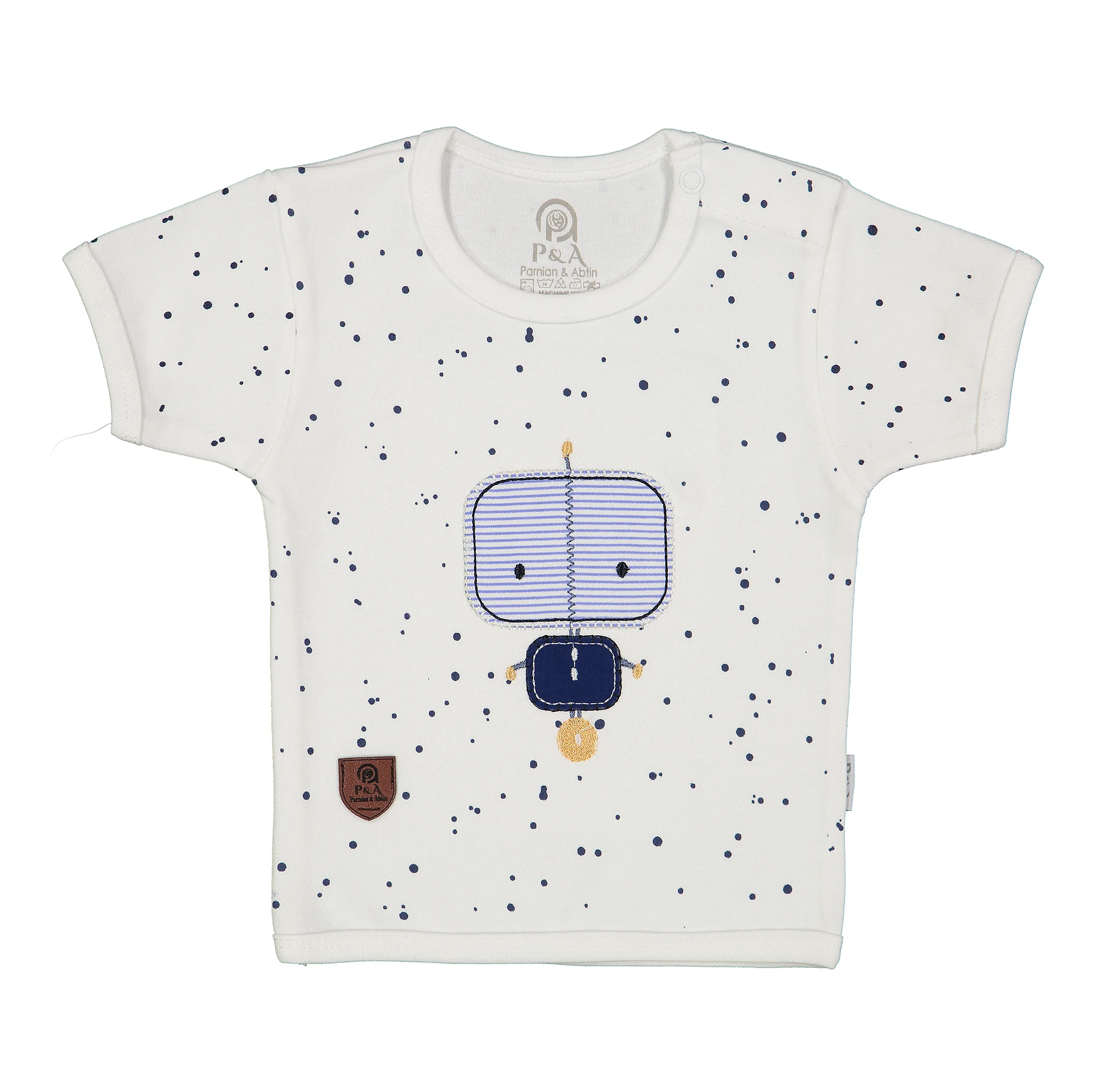 بلوز آستین کوتاه نوزادی پی اند ای مدل 173606