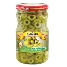 زیتون شور سبز پاستوریزه اسلایس صالحی – 650 گرم مجموعه 4 عددی