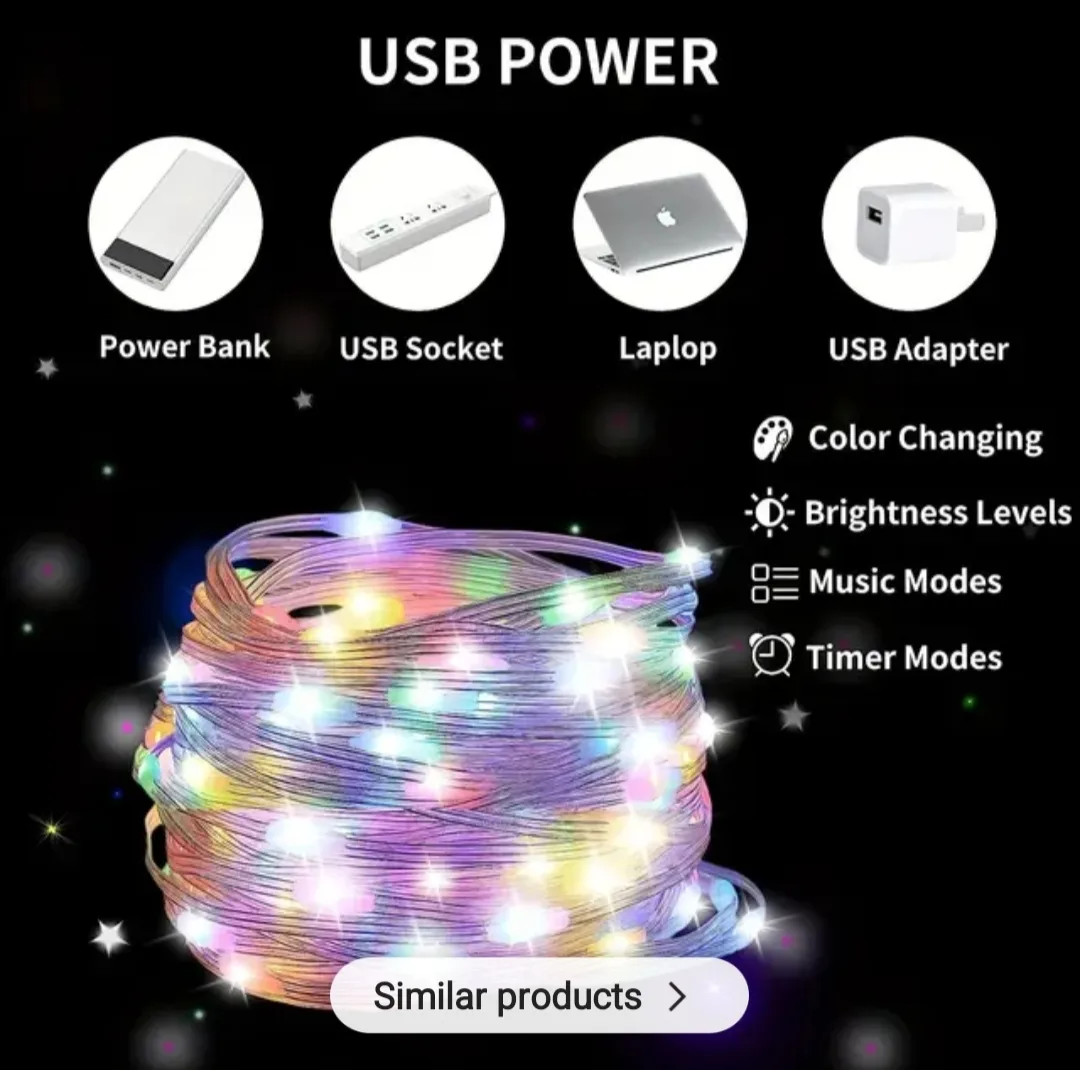 ریسه ال ای دی مدل فول کالر هوشمند بلوتوثی کد RGB IC usb 5v طول 10 متر