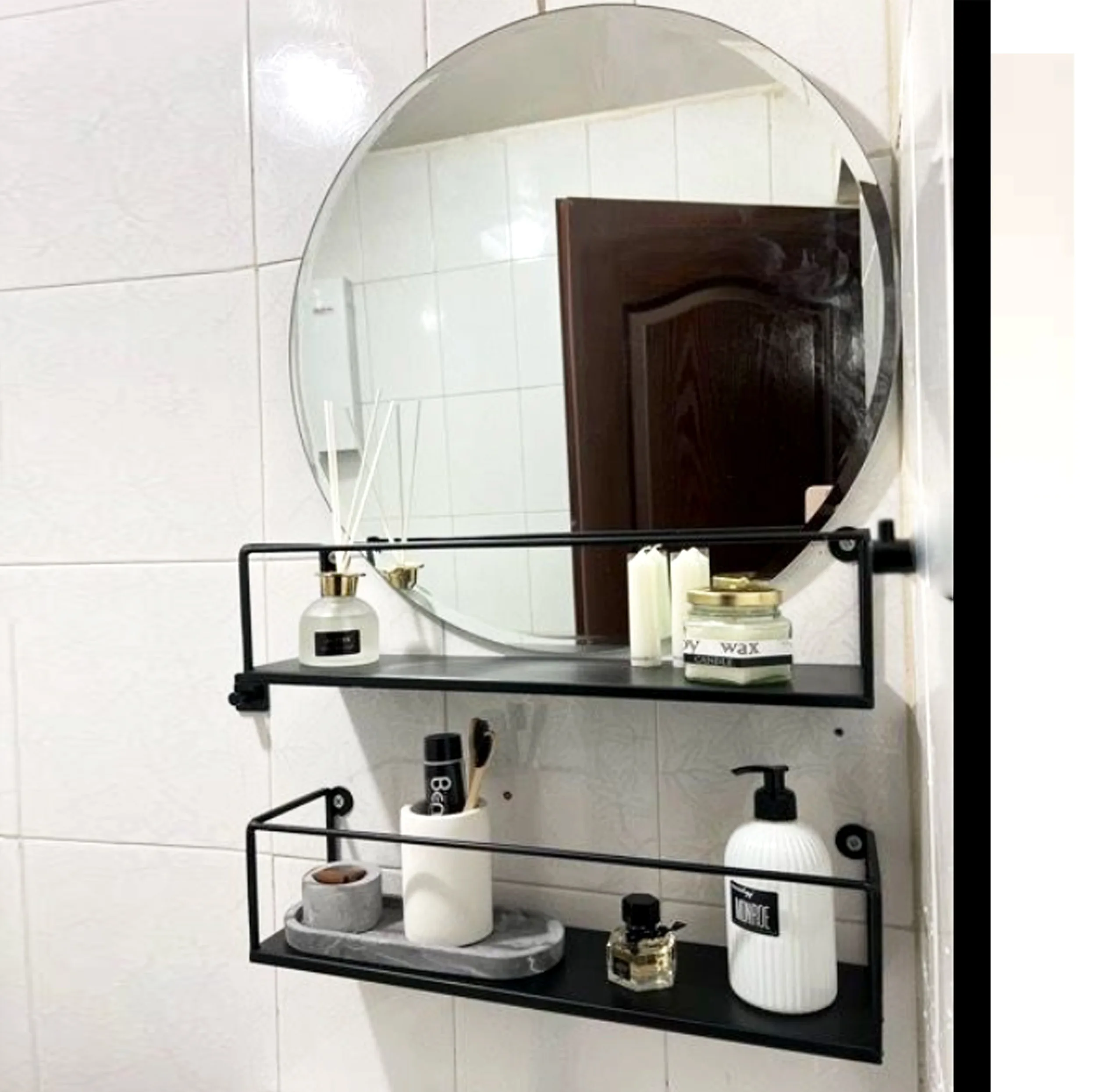 شلف دیواری مدل فروردین طرح حمام