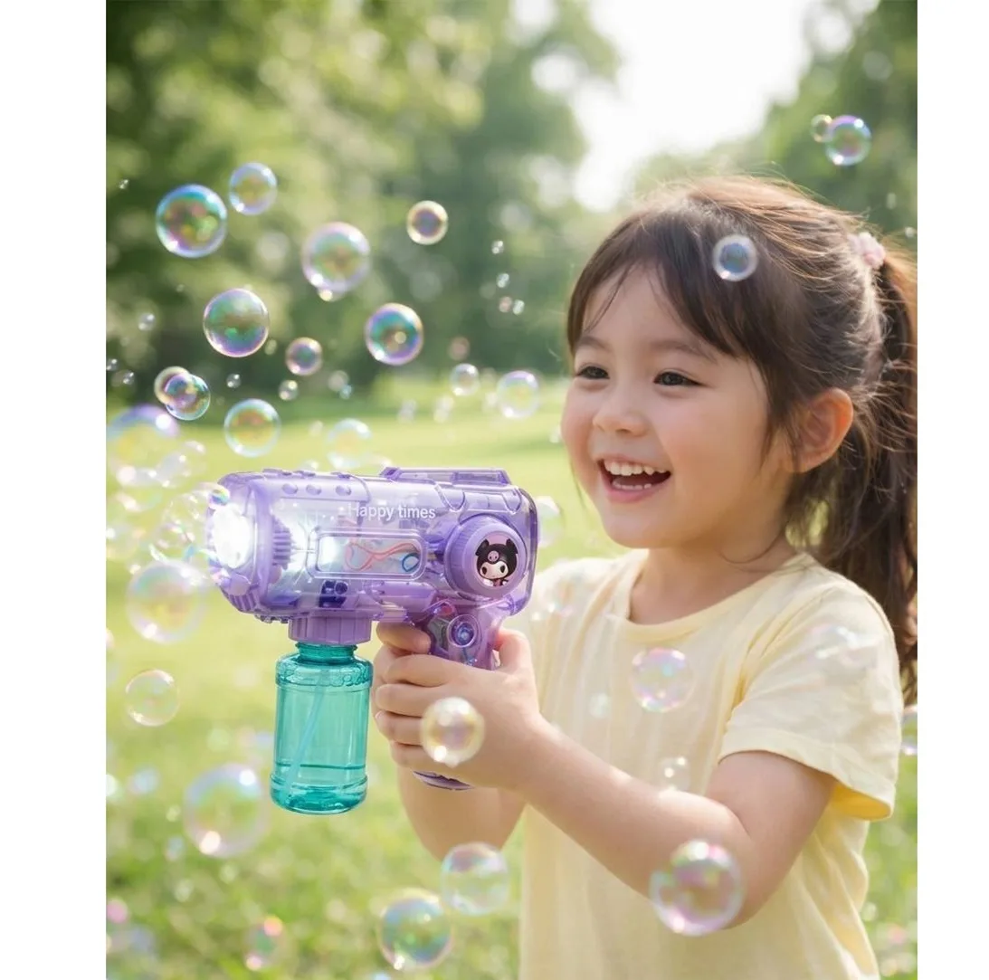حباب ساز مدل تفنگی چراغدار شارژی طرح کرومی و دوستان کد KUROMI.GUN TRB