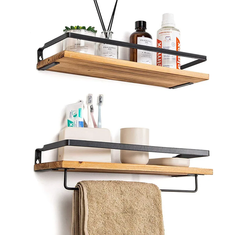 شلف دیواری مدل Wooden بسته 2 عددی