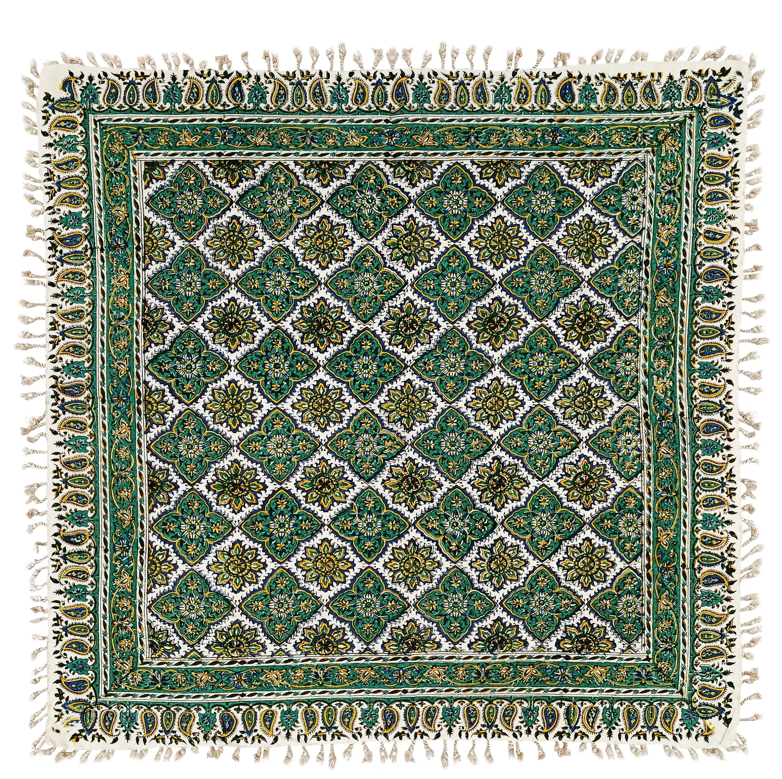 رومیزی قلمکار مدل خشتی