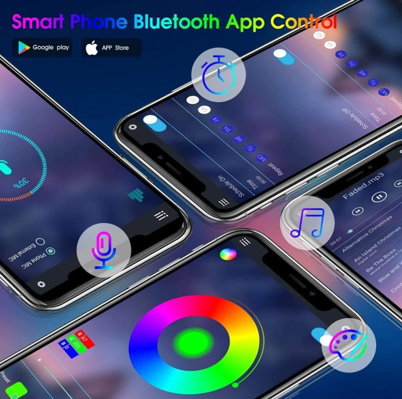 ریسه ال ای دی لومیز مدل SmartStrip-44key-10m bluetooth