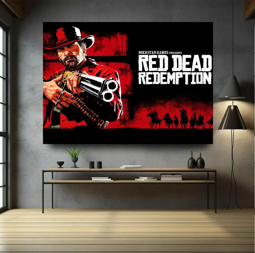 پوستر پارچه ای طرح گیم RED DEAD مدل انتقام گیرنده کد GR65