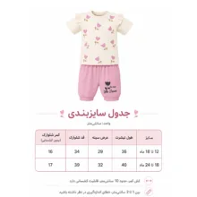 ست تی شرت و شلوارک نوزادی مدل گل لاله 115001212