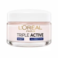 کرم ضد چروک شب  لورآل مدل Triple Active Night مناسب برای انواع پوست حجم 50 میلی لیتر
