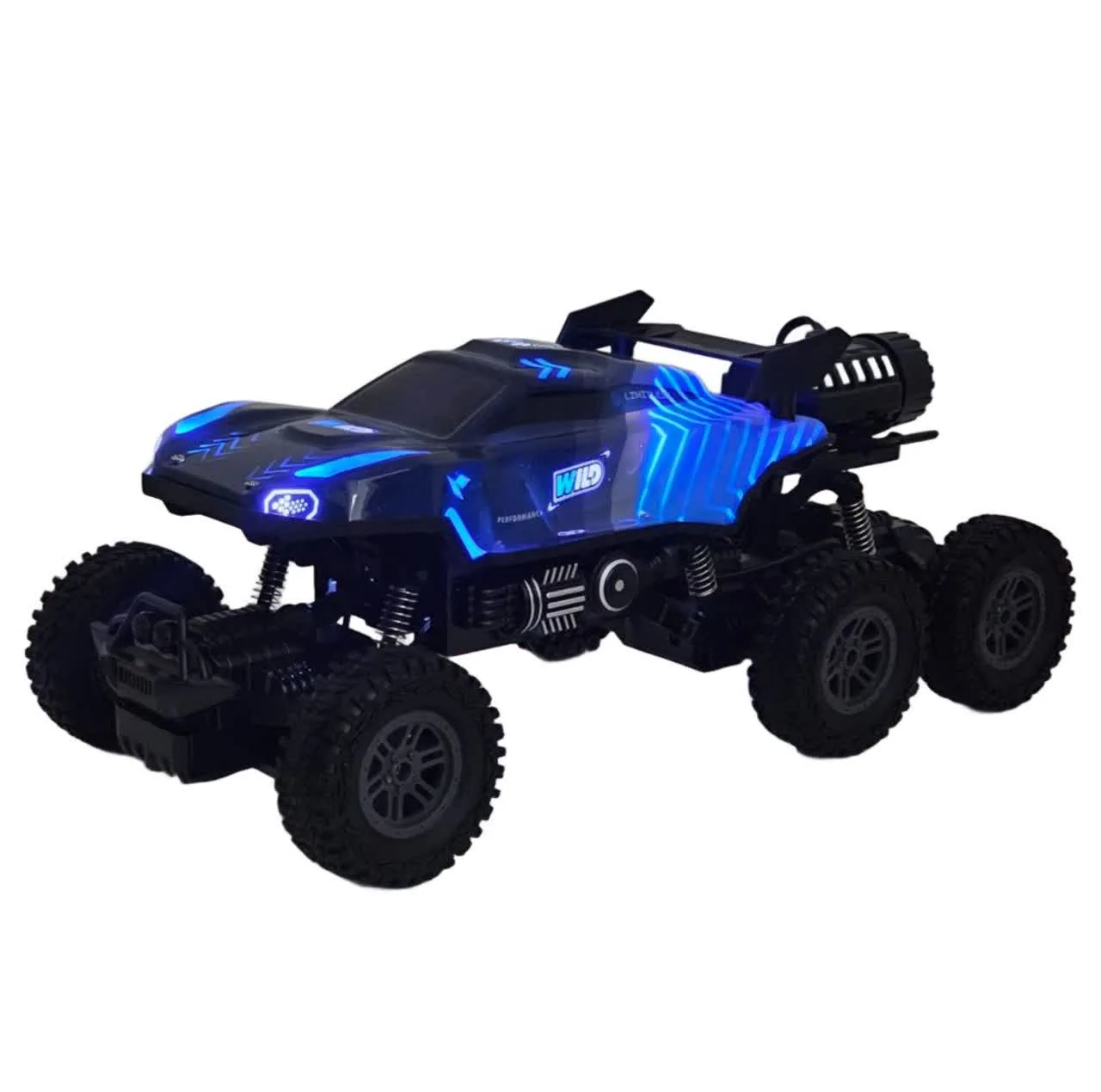 ماشین بازی کنترلی ناب سل مدل آفرود فنری چراغدار دودزا شارژی 6 چرخ 6 کانال کد SPRAY CLIMBING CAR SCALE 1:16 LIGHT FUNCTION 27 MHZ RADIO OPERATION