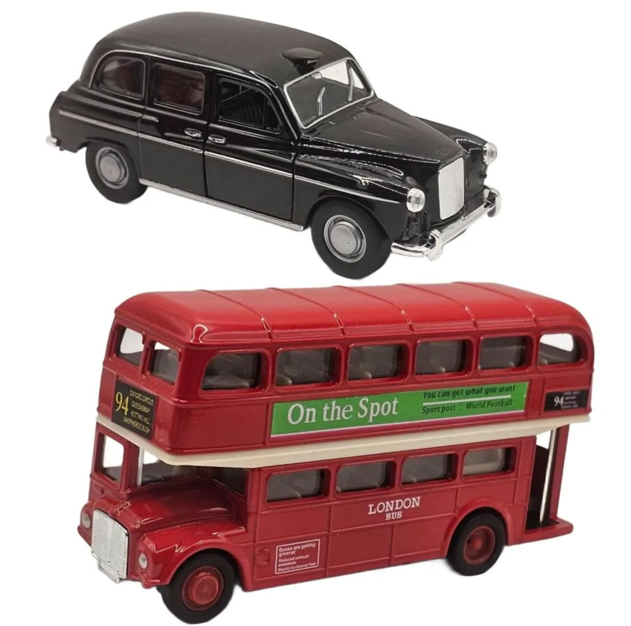 کیت ماشین بازی ناب سل مدل اتوبوس و تاکسی لندن فلزی مجموعه 2 عددی LONDON BUS & TAXINAAB0022