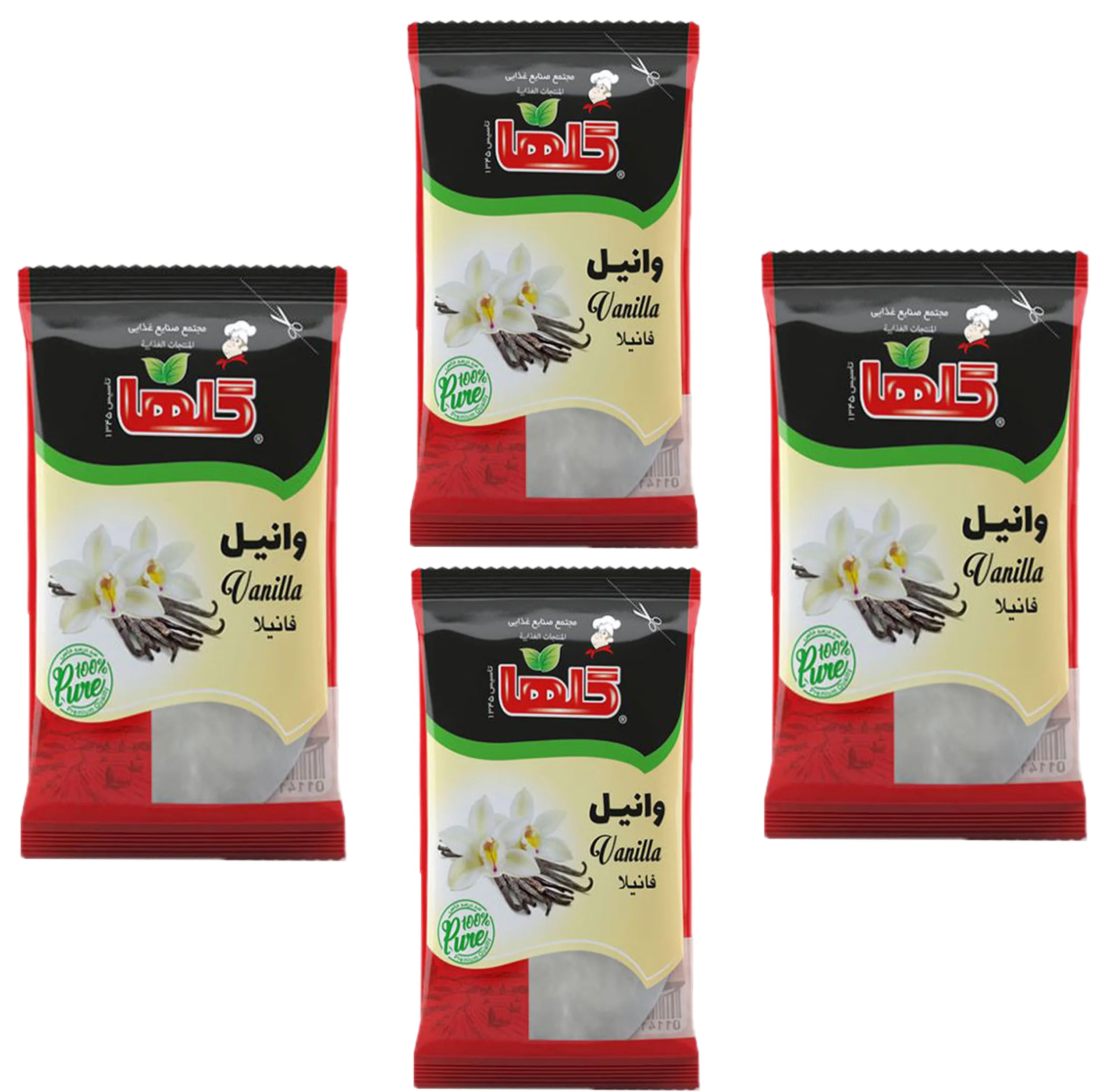 وانیل گلها - 3 گرم بسته 4 عددی