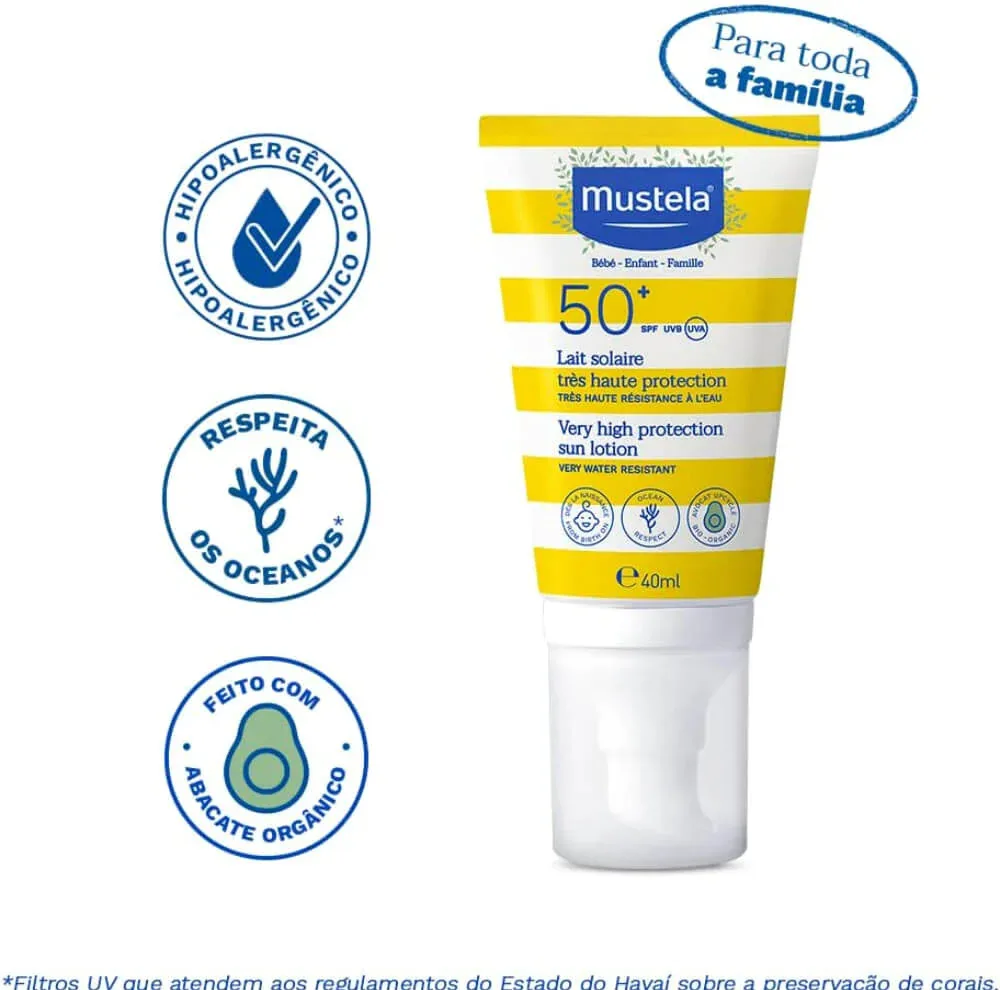 لوسیون ضد آفتاب کودک موستلا مدل Lait solaire حجم 40 میلی لیتر