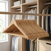 چوب لباسی مدل افرا طرح چوب بسته 20 عددی