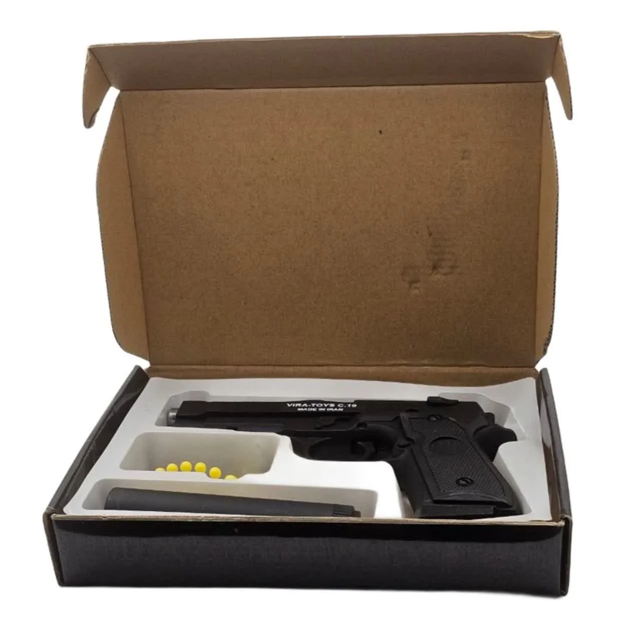 تفنگ بازی ناب سل مدل کلت خشاب خور C19 کد AIRSOFT GUN C19 مناسب برای نوجوانان