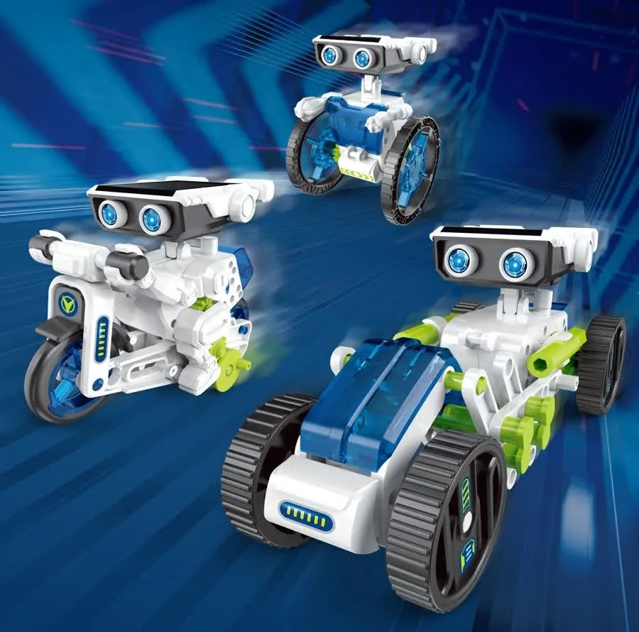 کیت ربات ساختنی ناب سل مدل سولار خورشیدی 12 کاره SOLAR ROBOT KIT 12IN1 با قابلیت حرکت و چرخش