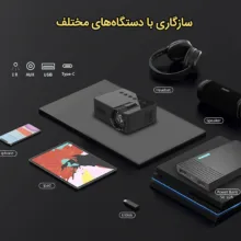 مینی ویدئو پروژکتور مدل T100 با وضوح نمایش 320x180