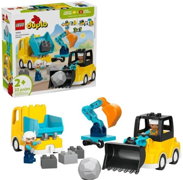 لگو 22 تکه سری دوپلو مدل Construction Vehicles کد 10475