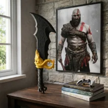 فیگور طرح کراتوس مدل شمشیر تیغههای آشوب (Blades of Chaos) ارتفاع 65 سانتیمتر