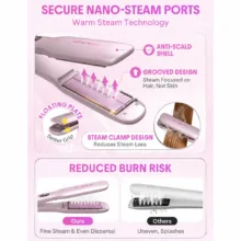 دستگاه اتو مو شیگلم مدل Sleek Chic Twist Kiss Flat Iron   با تکنولوژی ضد وز، برقی