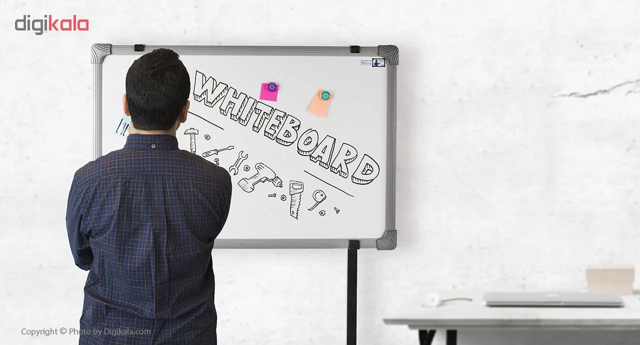 تخته وایت برد مغناطیسی آسا بُرد مدل آلفا سایز 80×100 سانتی متر