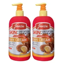 کرم مرطوب‌کننده دست و صورت جانسو مدل آرگان مناسب برای انواع پوست حجم 500 میلی‌لیتر بسته 2 عددی