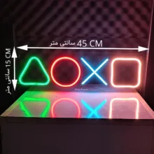 چراغ نئونی طرح آیکون دسته پلی استیشن کد PS45X15