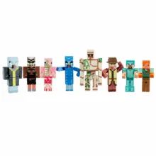 فیگور مدل ماینکرافت طرح Village &Pillage ارتفاع 7 سانتی‌متر مجموعه 8 عددی