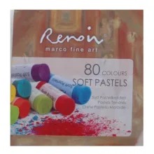 پاستل گچی 80 رنگ رینویر مدل marco fine art به پاستل روغنی
