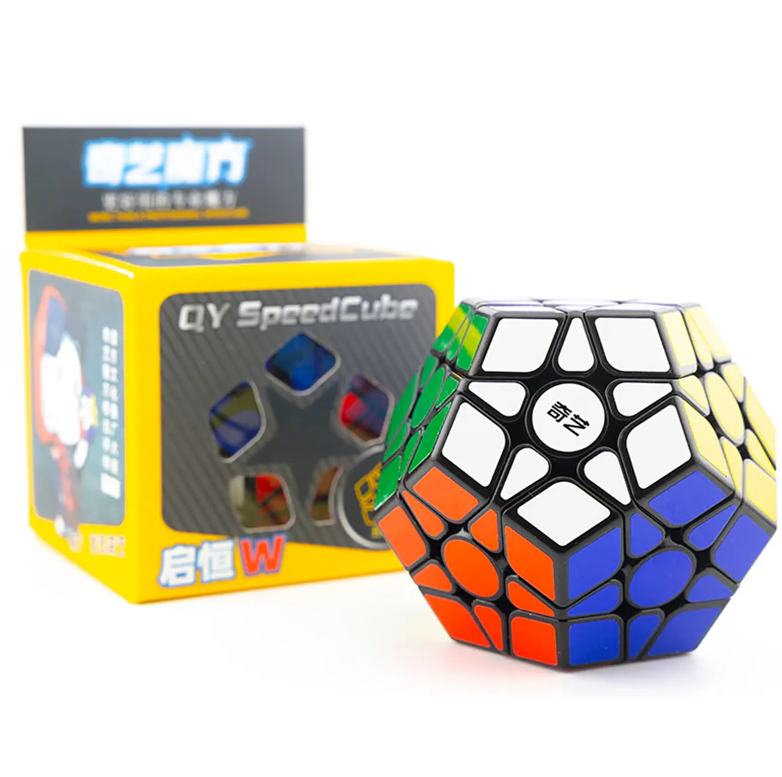 مکعب روبیک چی ای مدل مگامینکس کای وای کایهنگ دبلیو 3×3 QY Megaminx QiHeng Black W